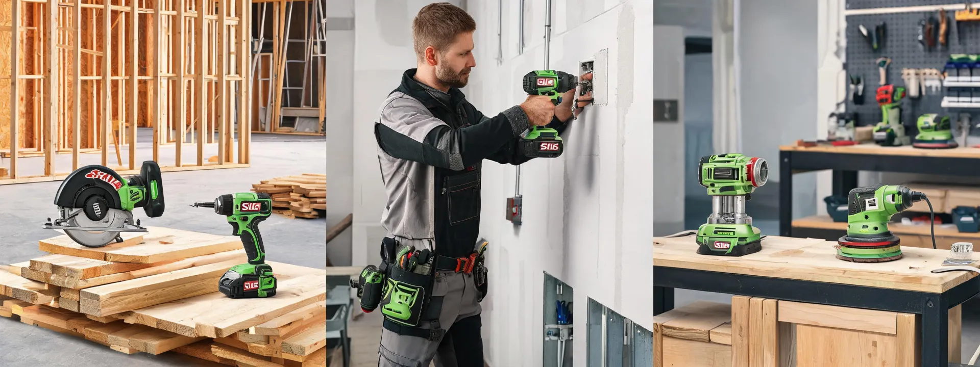 Skil tools at active construction and service sites